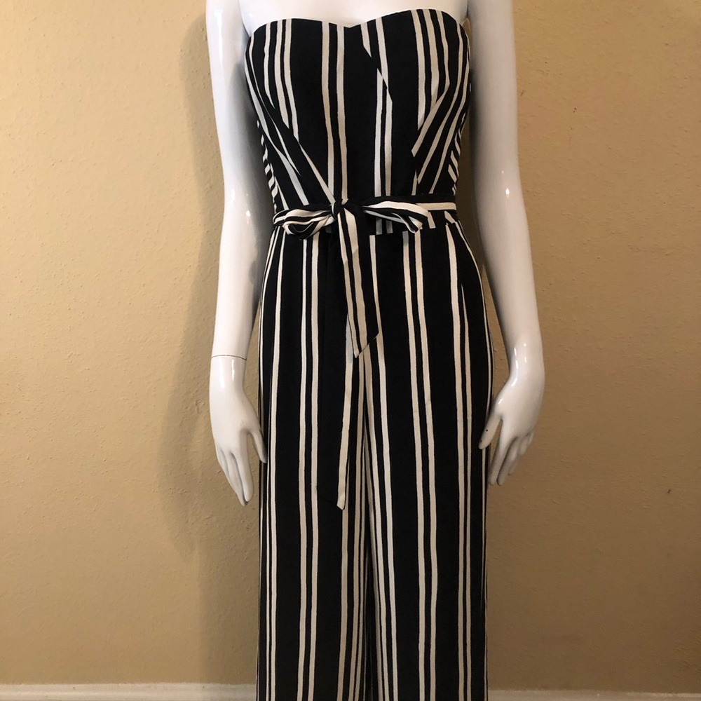 H&M pinstripe jumpsuit